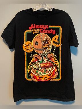 Trick ‘r Treat Black Halloween 'Always Check Your Candy' Short Sleeve Tee